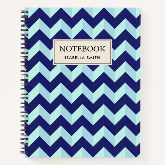 Model Chevron Bleu Notitieboek (Voorkant)