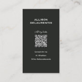 Model- en talentzakkaartje | QR-code Visitekaartje (Achterkant)
