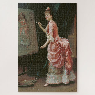 Model maken kattenkwaad (door Raimundo de Madrazo) Legpuzzel