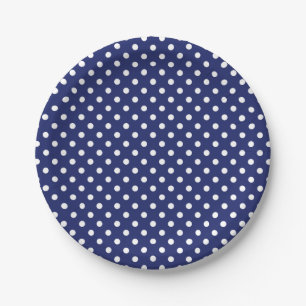 Model Pois Blanc Blauw Marine Papieren Bordje