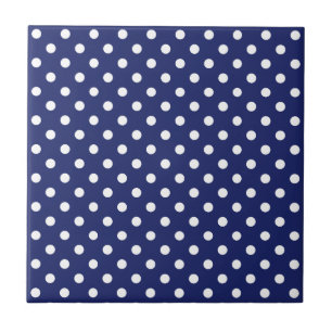 Model Pois Blanc Blauw Marine Tegeltje