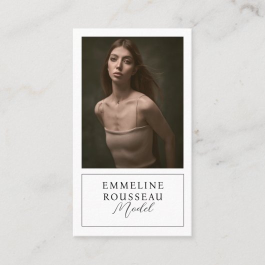 Model Professionele Foto Visitekaartje (Voorkant)