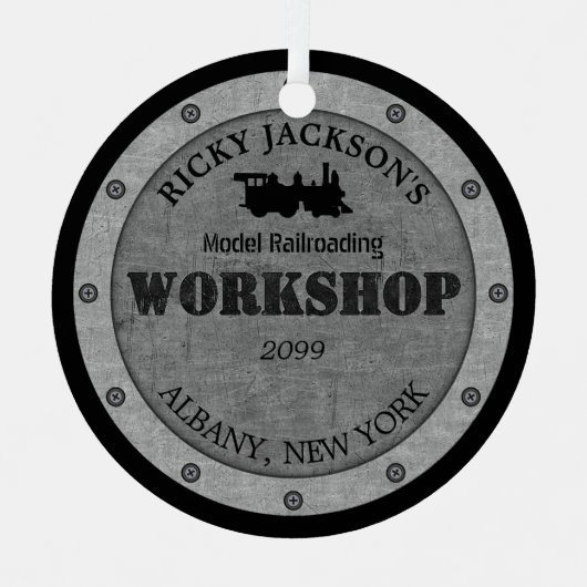 Model Railroading Workshop Ornament (Voorkant)