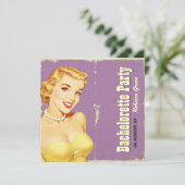 model retro van bachelorette kaart (Staand voorkant)