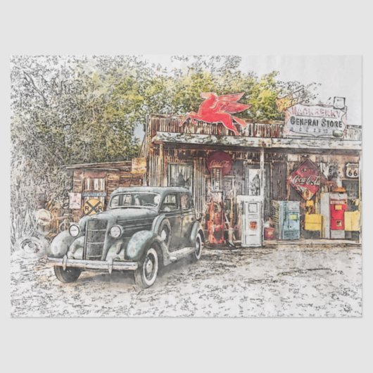 Model T en algemene loskoppeling van winkel Tissuepapier (Voorkant)