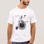 Model T Penny Farthing Classic Black en White T-shirt (Voorkant)