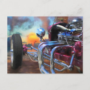 Model T Roadster BEACH SUNSET DREAMS Briefkaart