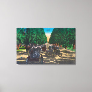 Model-T-snoeren op oorney AvenueFresno, CA Canvas Afdruk