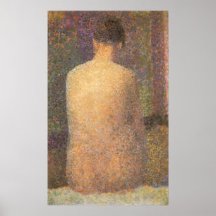 Model van achteren door Georges Seurat, kunst Poster