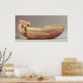 Model van een boot met een hoog benedendek poster (Keuken)