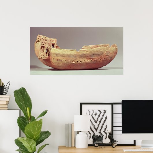 Model van een boot met een hoog benedendek poster (Thuiskantoor)