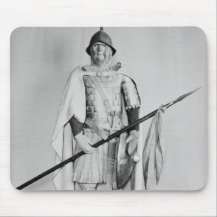 Model van een Carolingian cavalryman Muismat