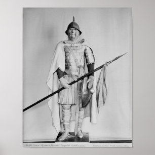 Model van een Carolingian cavalryman Poster