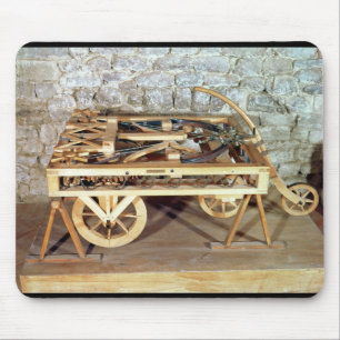 Model van een door veren aangedreven auto muismat