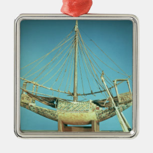 Model van een van de boten van de farao metalen ornament