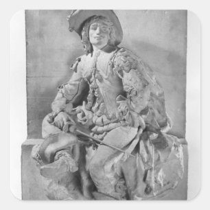 Model van het monument voor Alexandre Dumas Pere Vierkante Sticker
