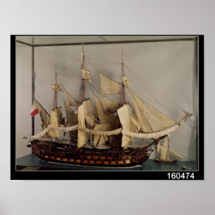 Model van het schip "L'Achille" Poster