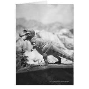 Model van tyrannosaurus rex B&W