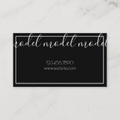 Model Visitekaartje (Achterkant)