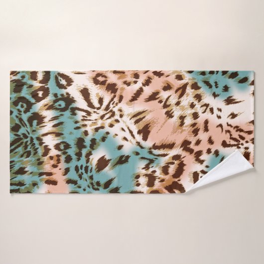 Modelafbeelding van luipaard, dierlijke afdruk badhanddoek (Badhanddoek)