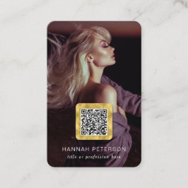 Modelartistieke artistieke zanger Foto's QR-code Visitekaartje