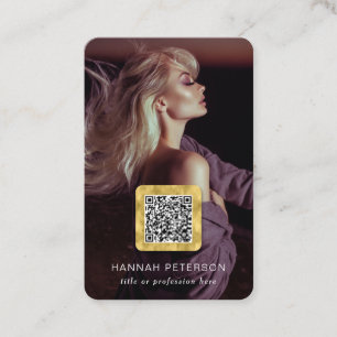 Modelartistieke artistieke zanger Foto's QR-code Visitekaartje