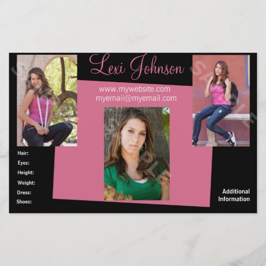 ModelComp Kaart headshot Zed (Achterkant)