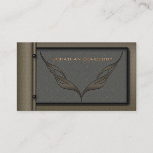 Modèle 10 de carte de visite de brun de conception (Devant)