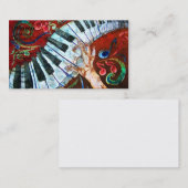 Modèle 1 de carte de visite de piano (Devant / Derrière)