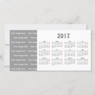 modèle 2017 Calendrier Carte photo