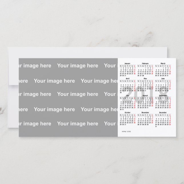 modèle 2018 Calendrier Carte photo (Devant)
