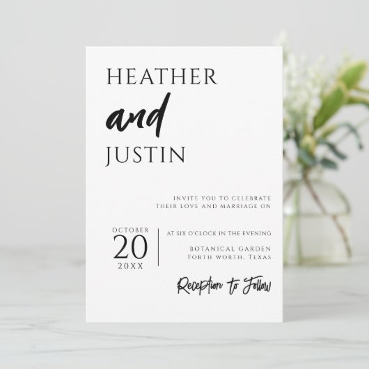 MODÈLE 3 FAIRE-PART DE MARIAGE (Debout devant)