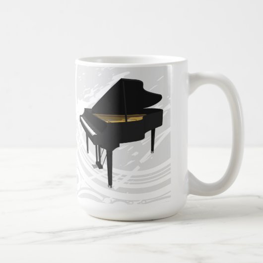 modèle 3D : Piano à queue noir : Tasse de café (Droite)