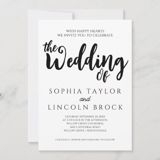 MODÈLE 4 FAIRE-PART DE MARIAGE (Devant)