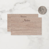 Modèle à la main Script élégant bois naturel (Devant/Arrière en situation)