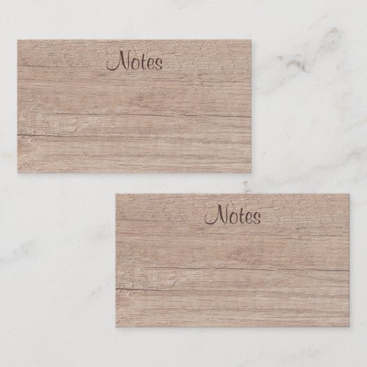 Modèle à la main Script élégant bois naturel (Devant / Derrière)