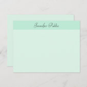 Modèle à la pointe verte Nom du script de la main (Devant / Derrière)