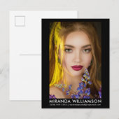 Modèle Acteur 1 Carte photo Comp Carte postale noi (Devant / Derrière)