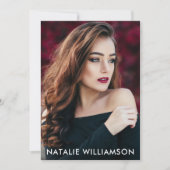 Modèle Acteur 2 Carte photo Comp 5x7 noir arrière (Devant)