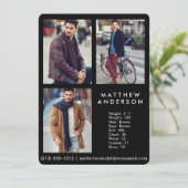 Modèle Acteur 3 Carte photo Comp Noir R (Debout devant)