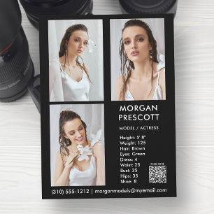 Modèle Acteur 3 Photo Pro Carte Comp Votre code QR