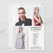 Modèle Acteur 3 Photo Pro Modèle Carte Comp Blanc (Devant)
