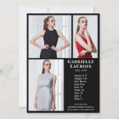 Modèle Acteur 3 Photo Pro Modèle de carte Comp Bla (Devant)