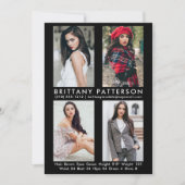 Modèle Acteur 4 Carte photo Comp 5x7 noir (Devant)