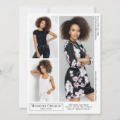 Modèle Acteur 4 Photo Deux faces Modèle carte Zed (Dos)