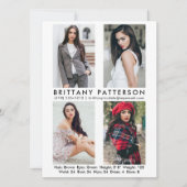 Modèle Acteur 4 Photo Pro Carte Comp Blanc (Devant)