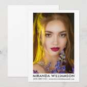 Modèle Acteur Carte Comp 1 Photo 5x7 blanc (Devant / Derrière)