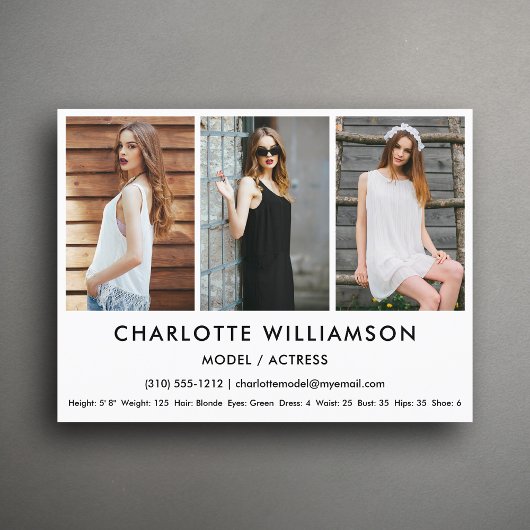 Modèle Acteur Carte Comp 3 Photo Carte postale bla