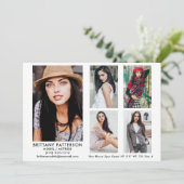 Modèle Acteur Carte Comp 5 Photo Blanc 5x7 (Debout devant)