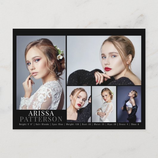 Modèle Acteur Carte Comp 6 Photo double face (Dos)